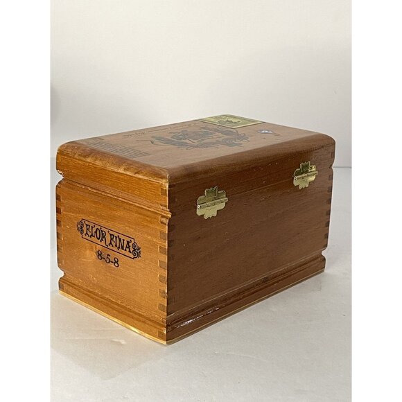 VTG Empty Wood Cigar Box Arturo Fuente Flor Fina 8-5-8 Maduro Dominican Republic - Picture 7 of 8
